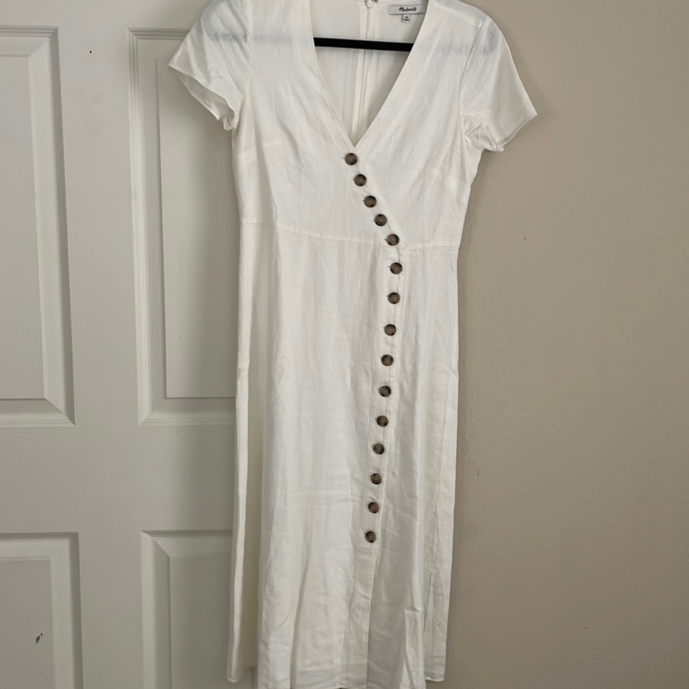 Madewell Button Linen Dress